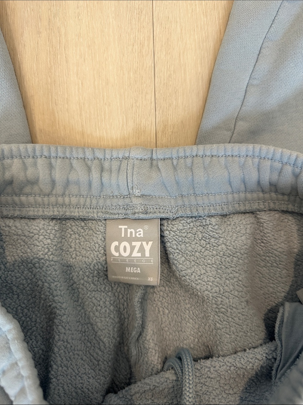 Aritzia TNA Cozy Fleece Mega Light Blue Women's Joggers Size XS - Picture 3 of 4